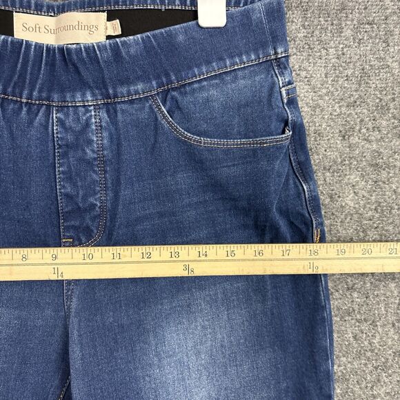 Soft Surroundings Jeans Womens Size M Blue Pull On - Picture 5 of 10